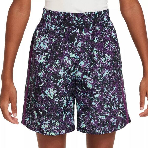Nike Boys' Dri-FIT Multi Printed Shorts Size Medium Viotech - Picture 1 of 7